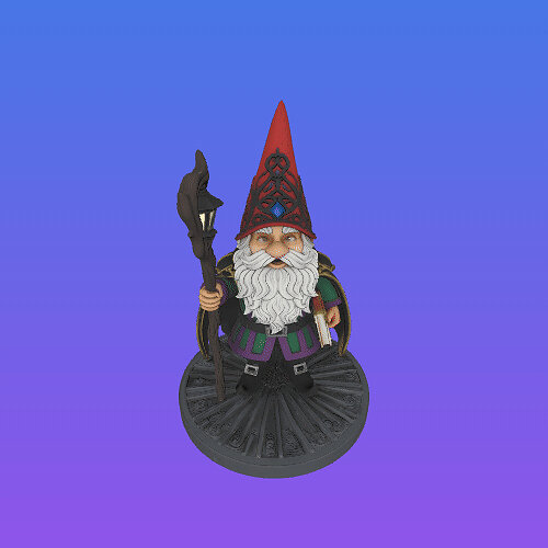 4285 Fairy Tale Gnome  Full Body Figurine STL  DND ARTE 3D Model — view 8