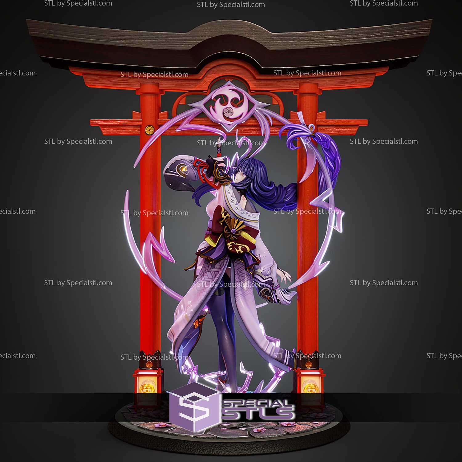 Raiden Shogun Raiden Ei 300mm STL Files 3D Model — view 4