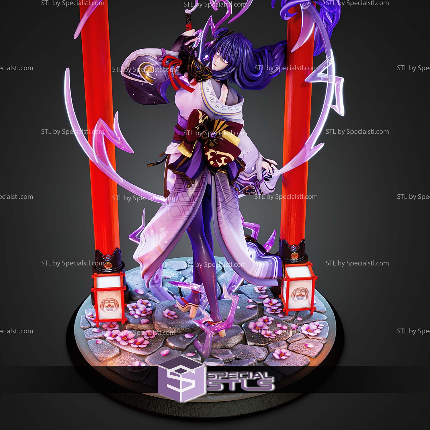 Raiden Shogun Raiden Ei 300mm STL Files 3D Model — view 5