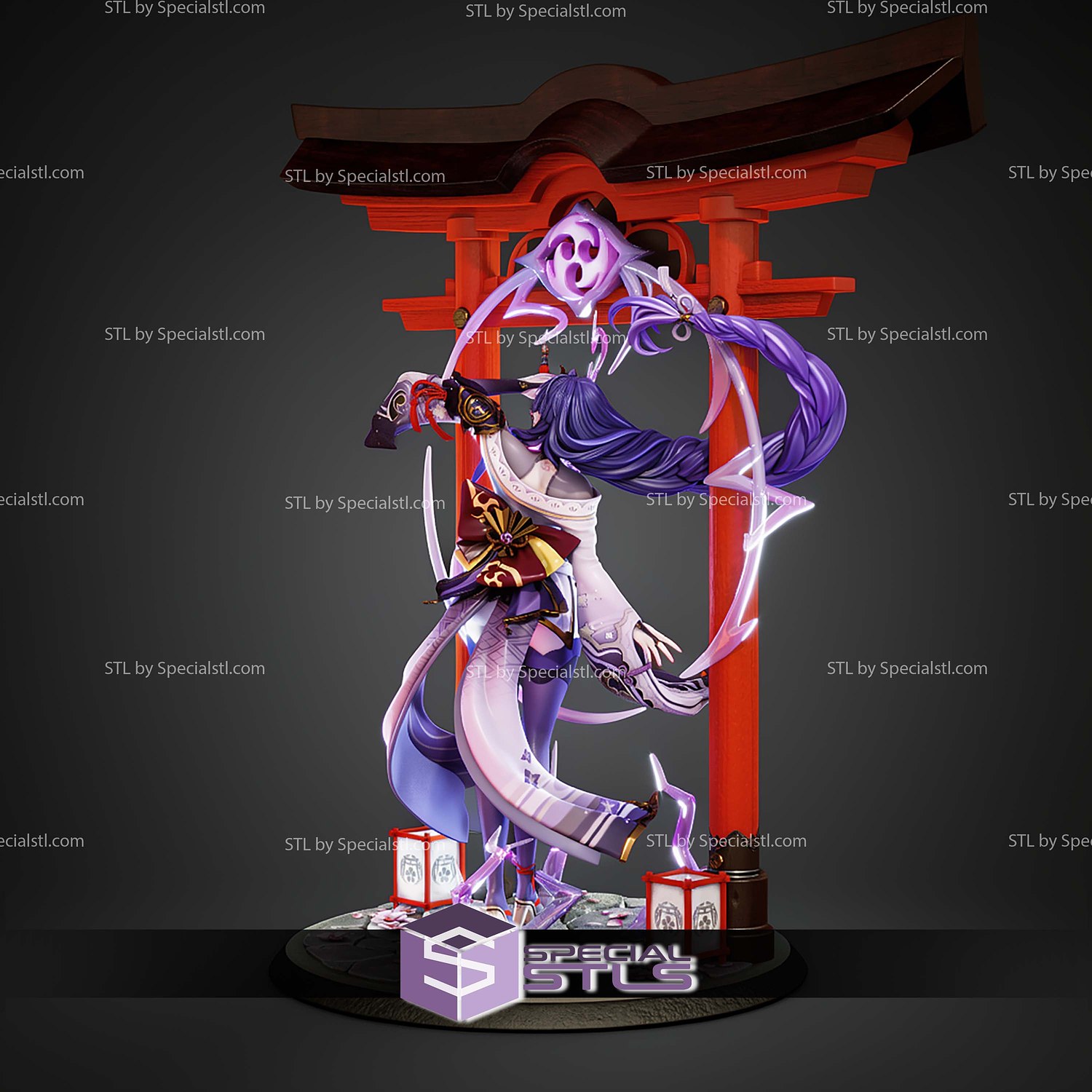 Raiden Shogun Raiden Ei 300mm STL Files 3D Model — view 6