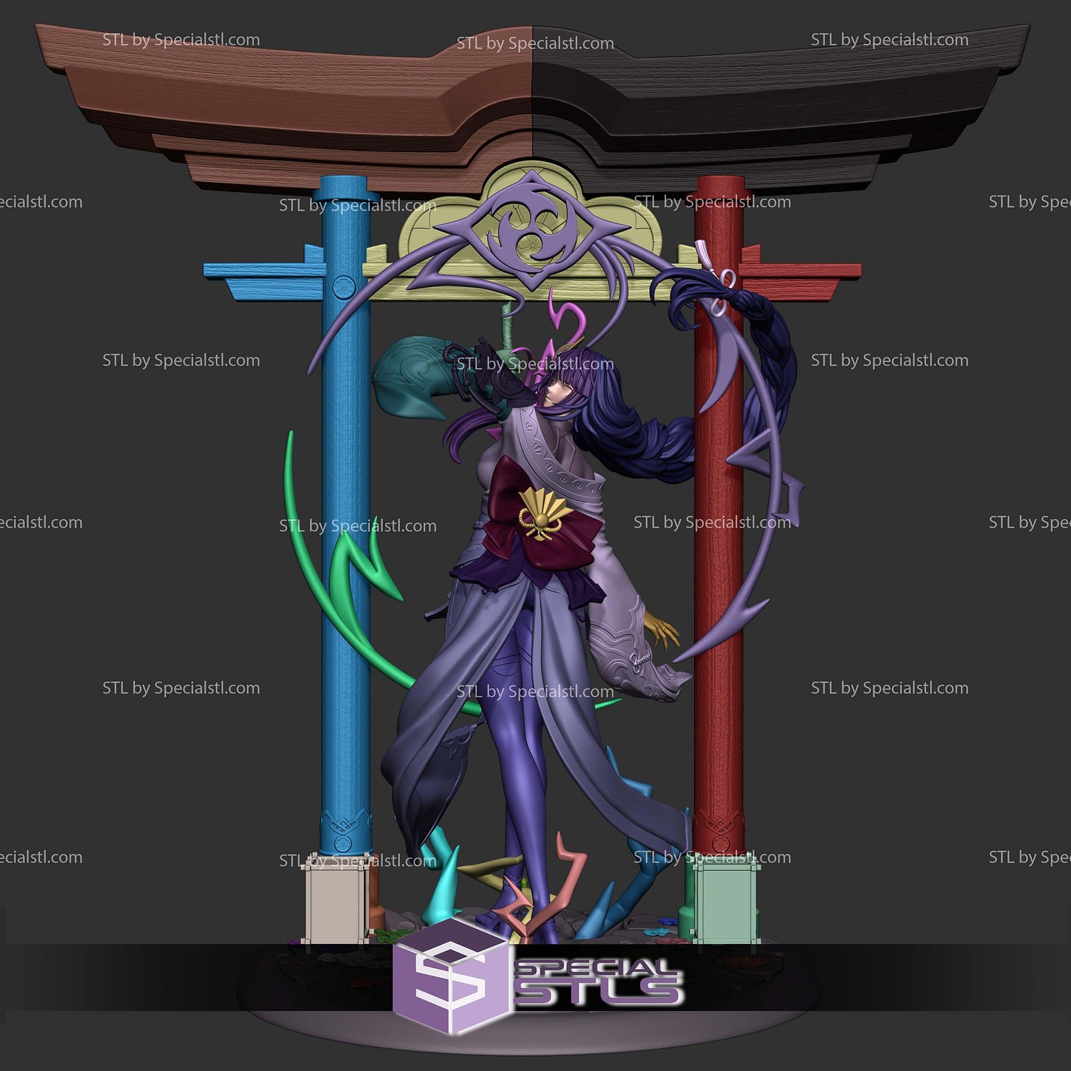 Raiden Shogun Raiden Ei 300mm STL Files 3D Model — view 7