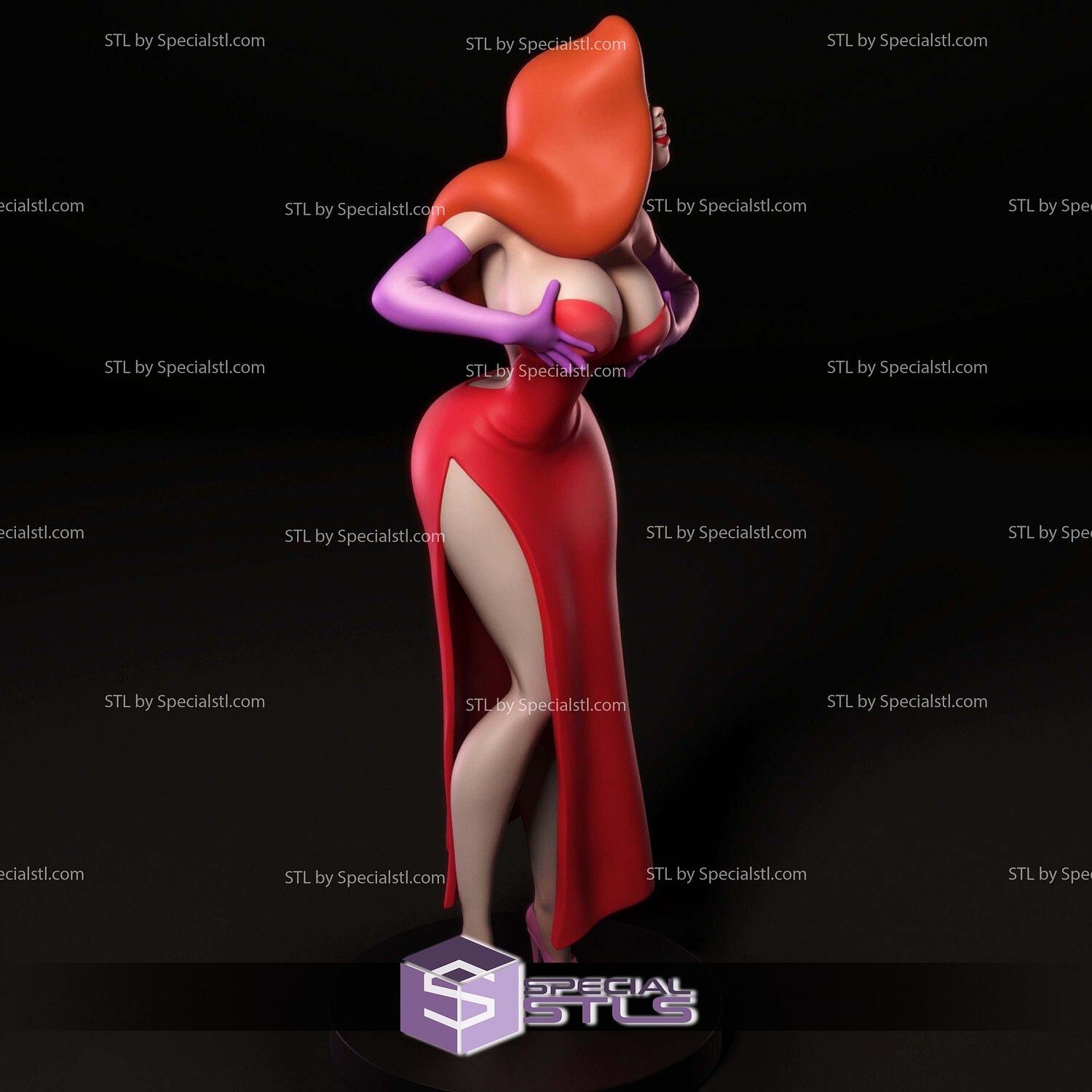 Jessica Rabbit Showing Digital 3D Sculpture STL Model — view 2