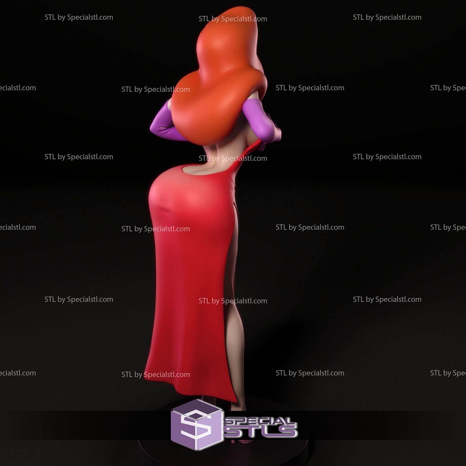 Jessica Rabbit Showing Digital 3D Sculpture STL Model — view 3
