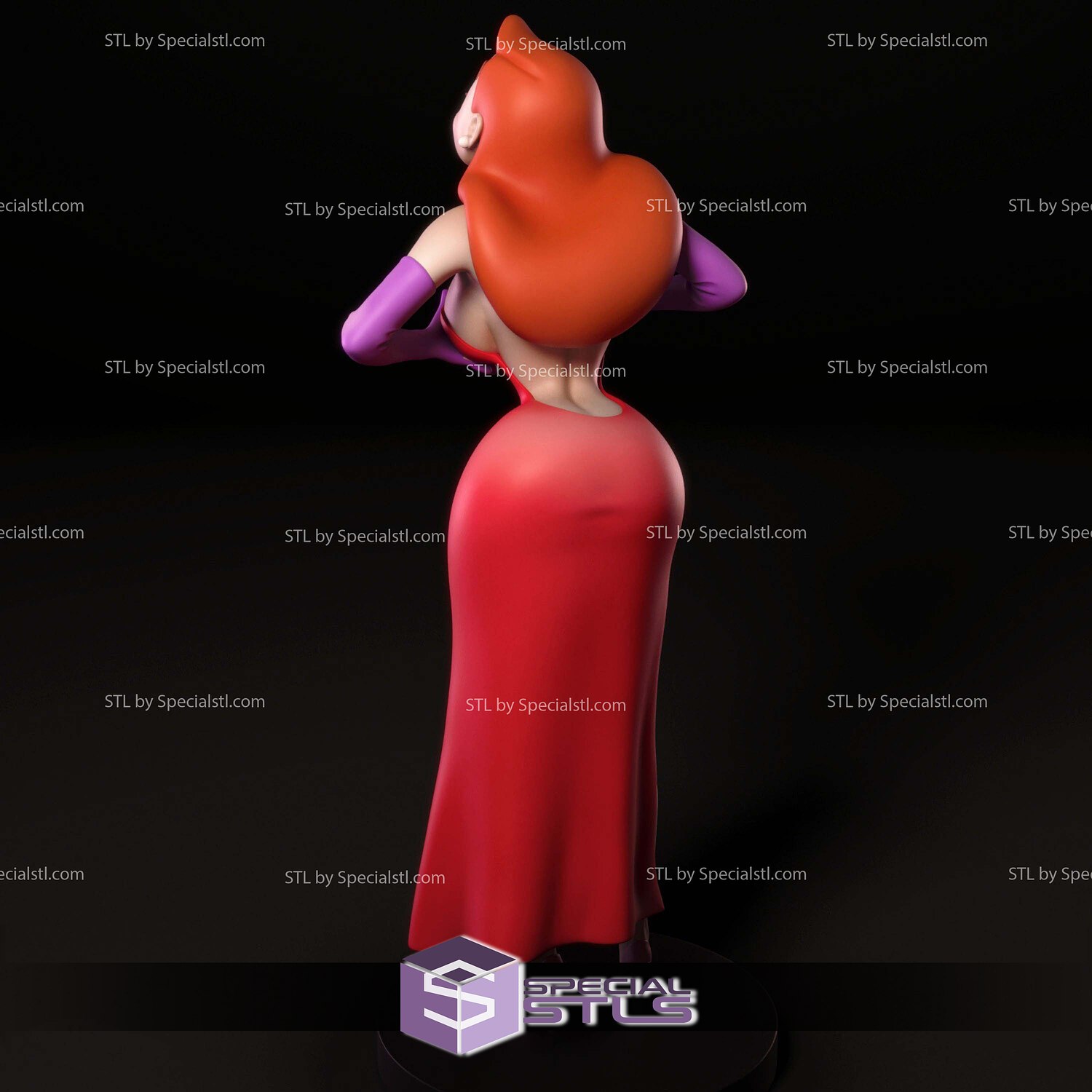 Jessica Rabbit Showing Digital 3D Sculpture STL Model — view 4