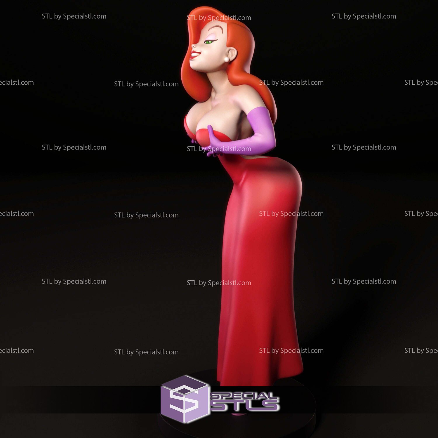 Jessica Rabbit Showing Digital 3D Sculpture STL Model — view 5