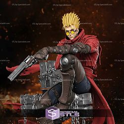 Vash the Stampede on Cross STL Files 3D Model