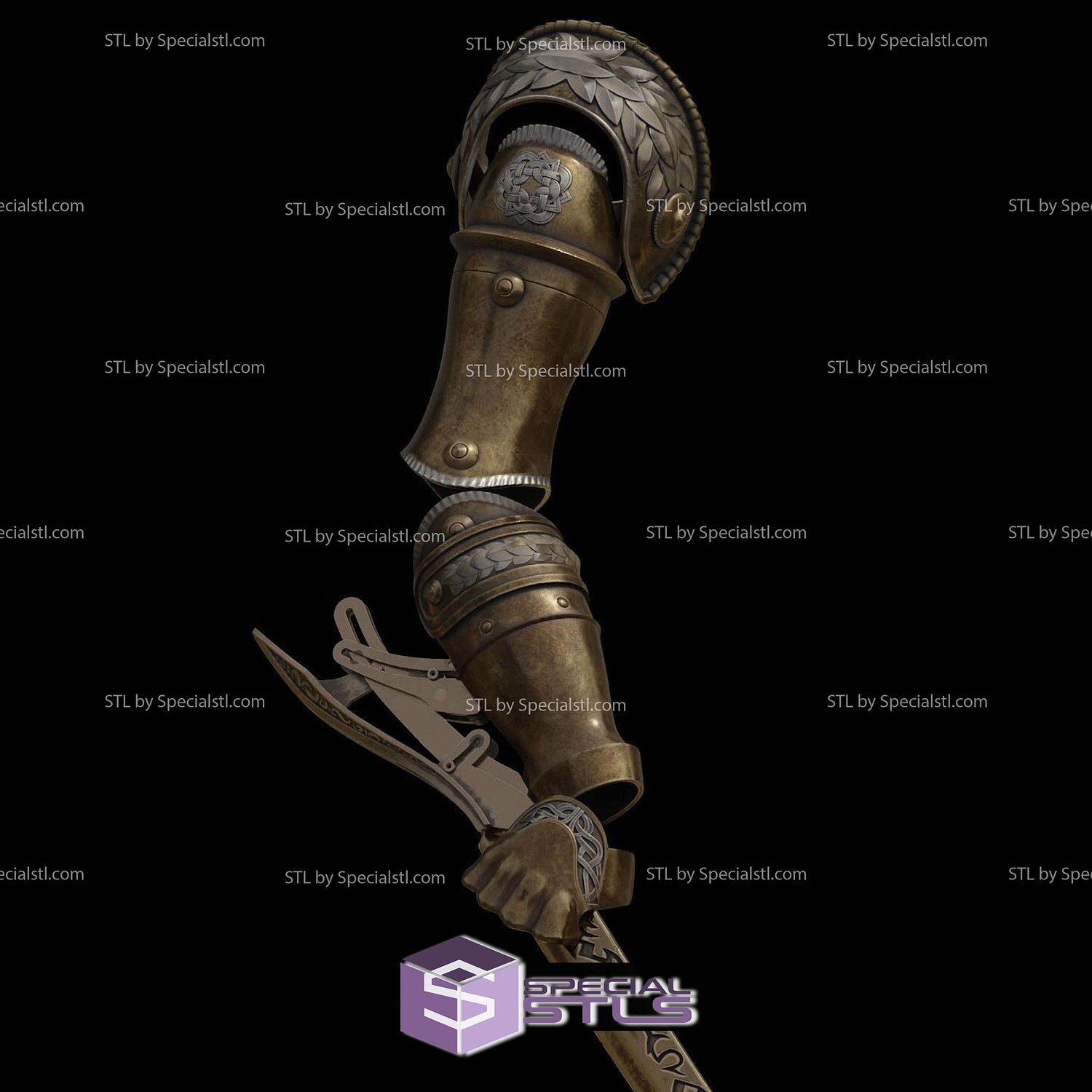 Cosplay STL Files Articulated Malenia Prosthesis 3D Model — view 3