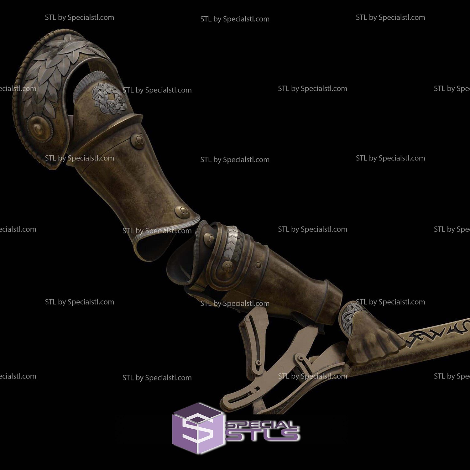 Cosplay STL Files Articulated Malenia Prosthesis 3D Model — view 6