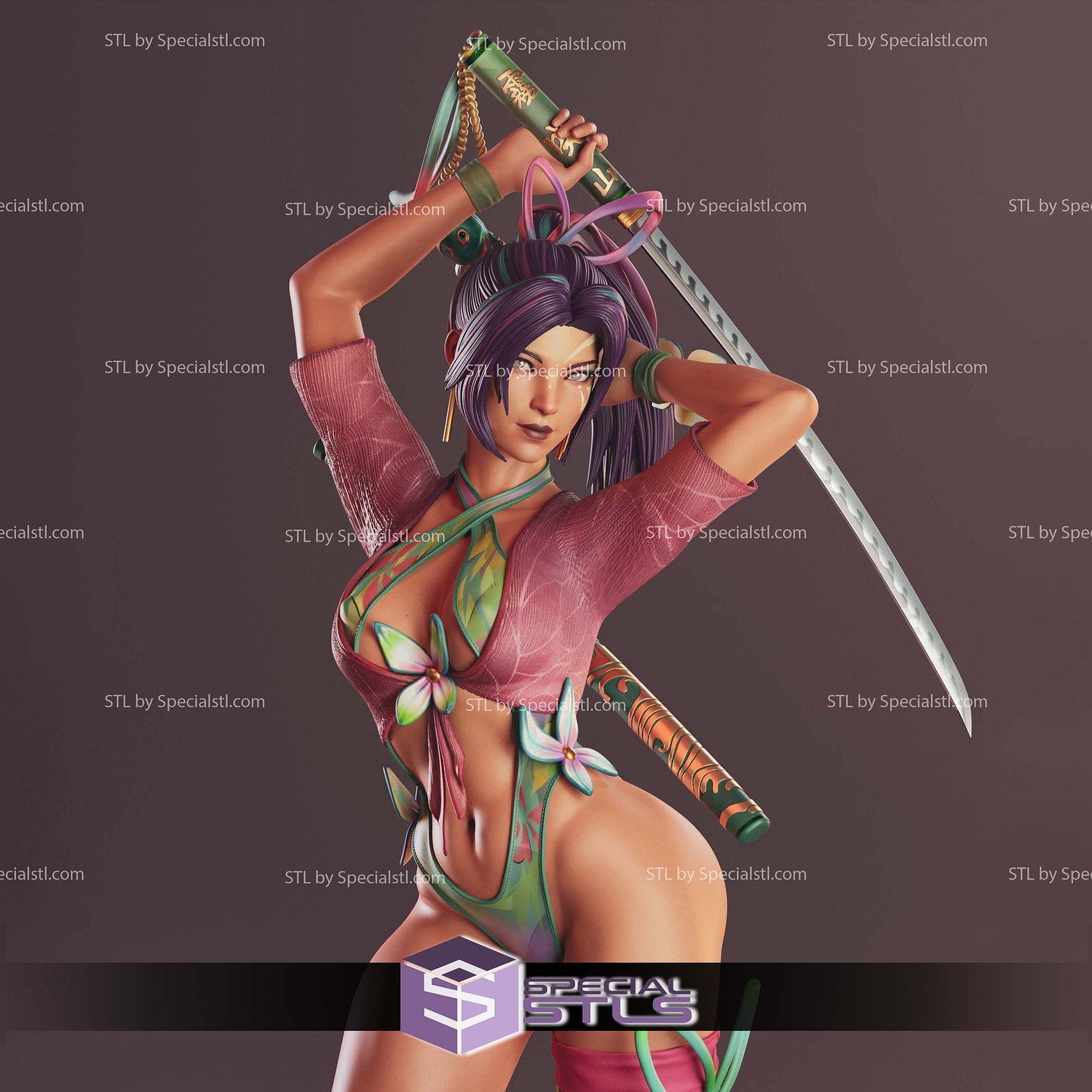 Psylocke Breezy Butterfly 3D Printer Files STL Model — view 7