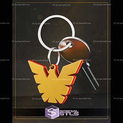 Dark Phoenix Logo Keychain 3D Printer Files STL Model