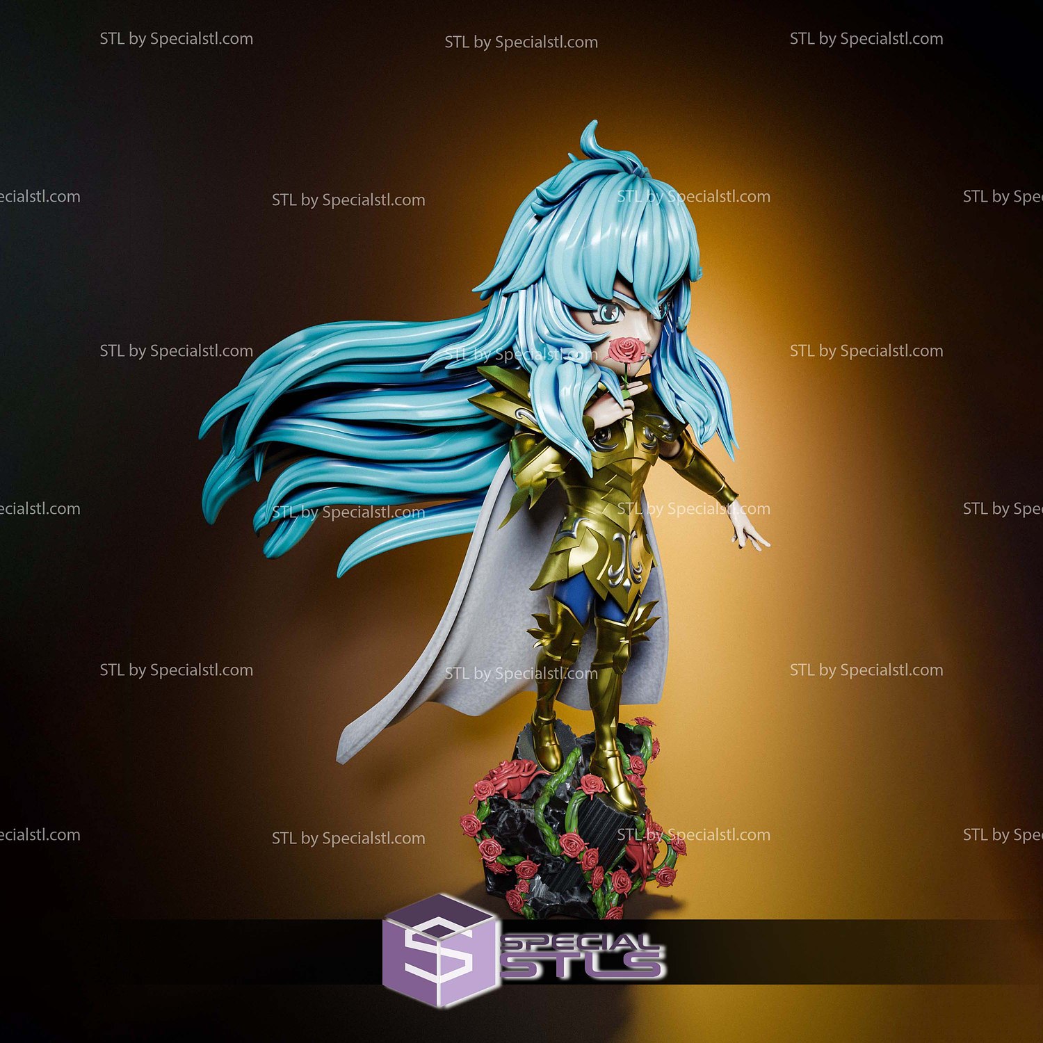 Aphrodite Saint Seiya Chibi 3D Printer Files STL Model — view 4