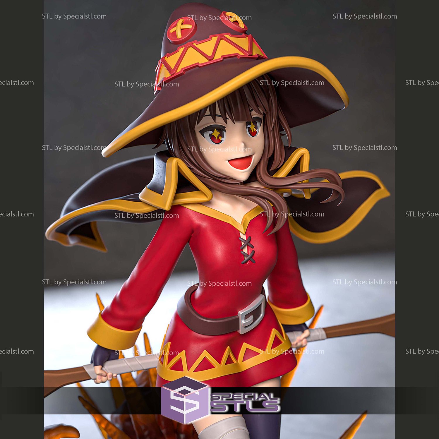 Megumin Explosion Base 3D Printer Files STL Model — view 3
