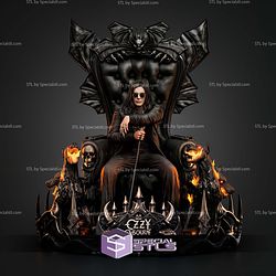 Ozzy Osbourne Throne 450mm STL Files 3D Model