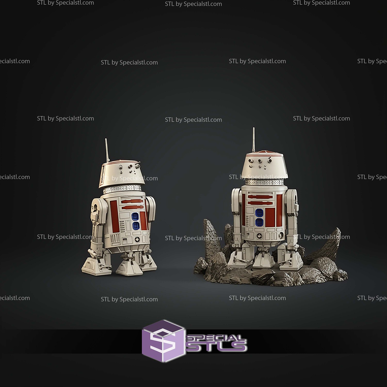 R5-D4 Starwars 182mm STL Files 3D Model — view 4