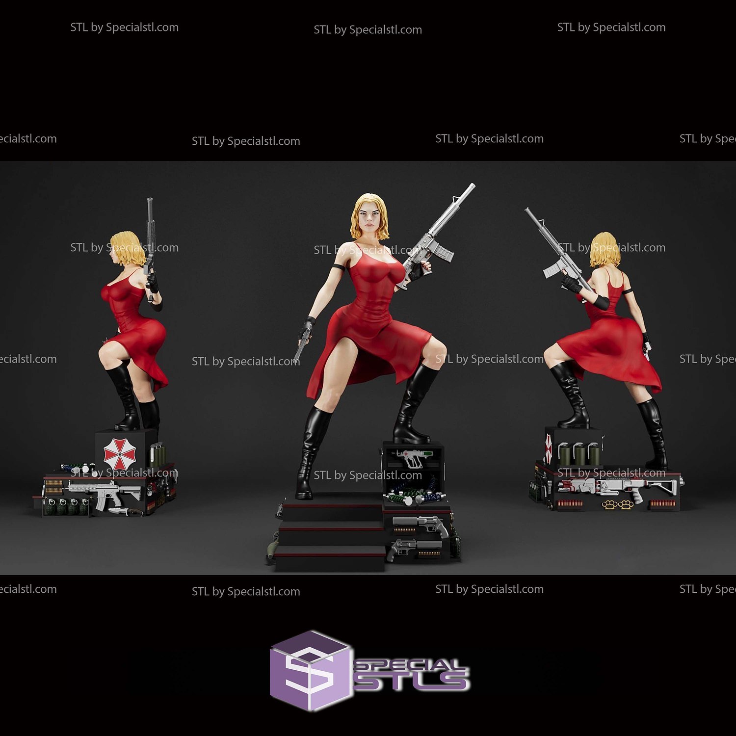 Alice Resident Evil Legendary STL Files 3D Model — view 2