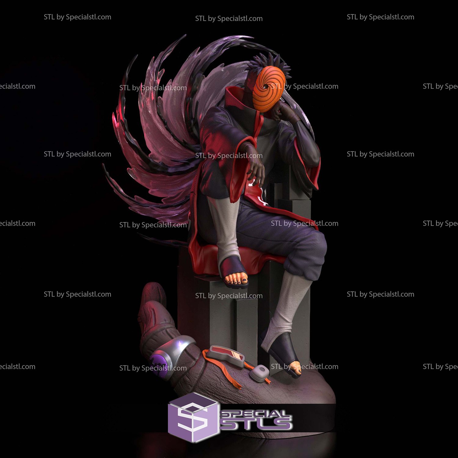 Obito Uchiha Throne 3D Printer Files STL Model — view 2