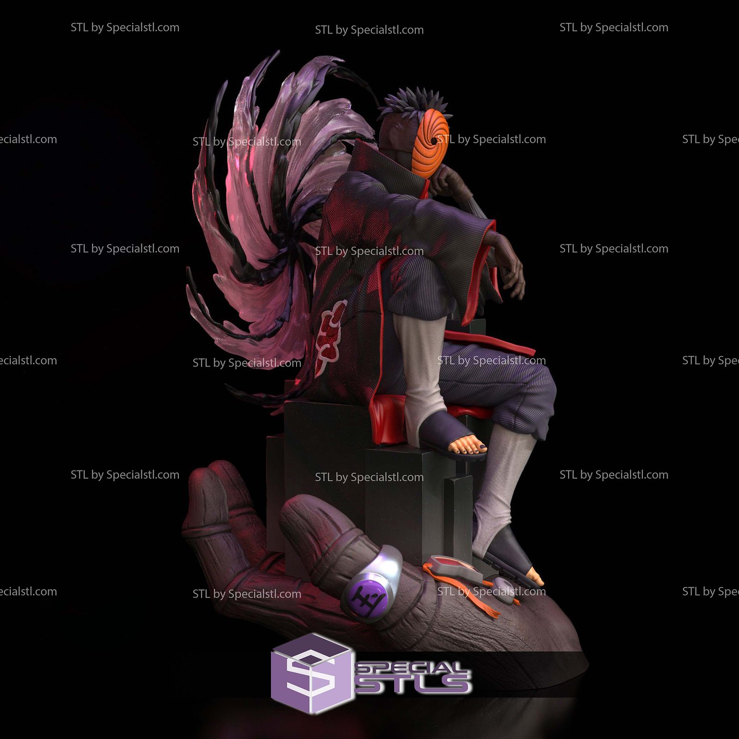 Obito Uchiha Throne 3D Printer Files STL Model — view 3