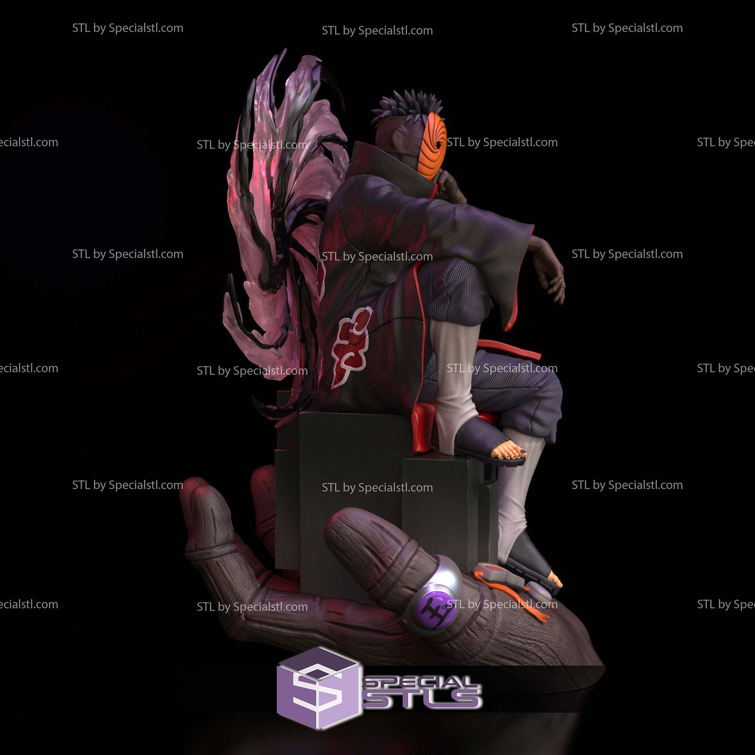 Obito Uchiha Throne 3D Printer Files STL Model — view 4