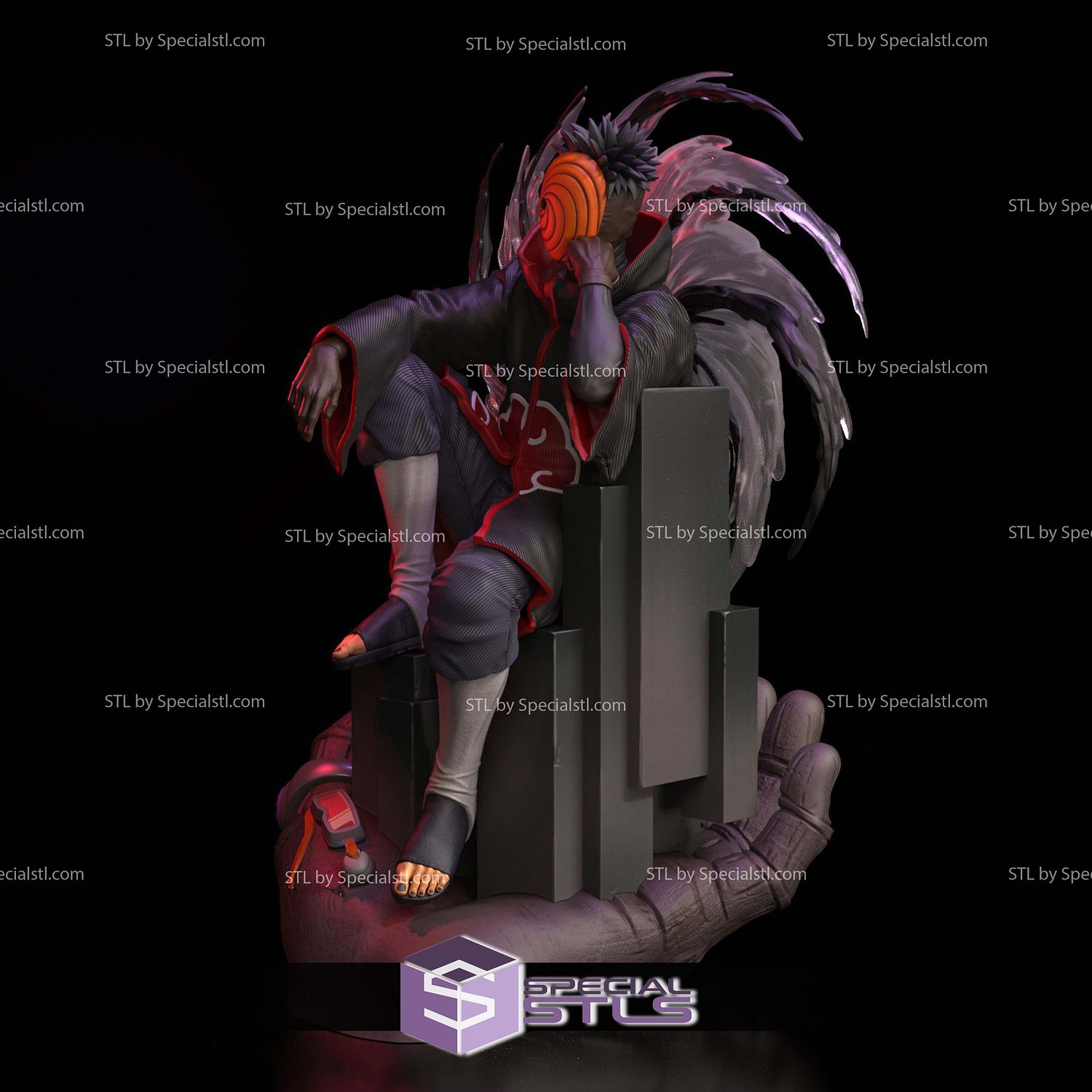 Obito Uchiha Throne 3D Printer Files STL Model — view 7