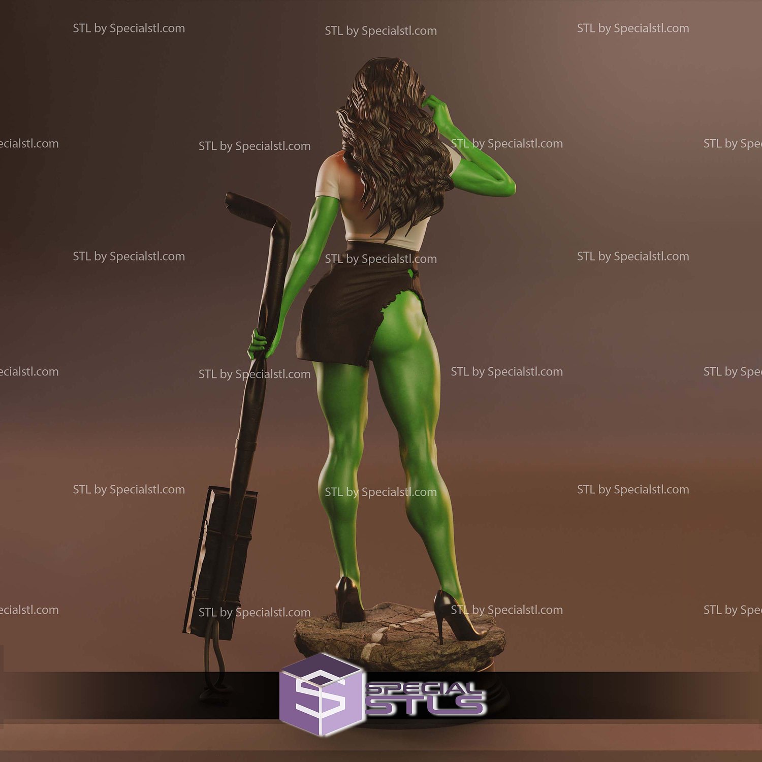 She Hulk Traffic Light 3D Printer Files STL Model — view 4
