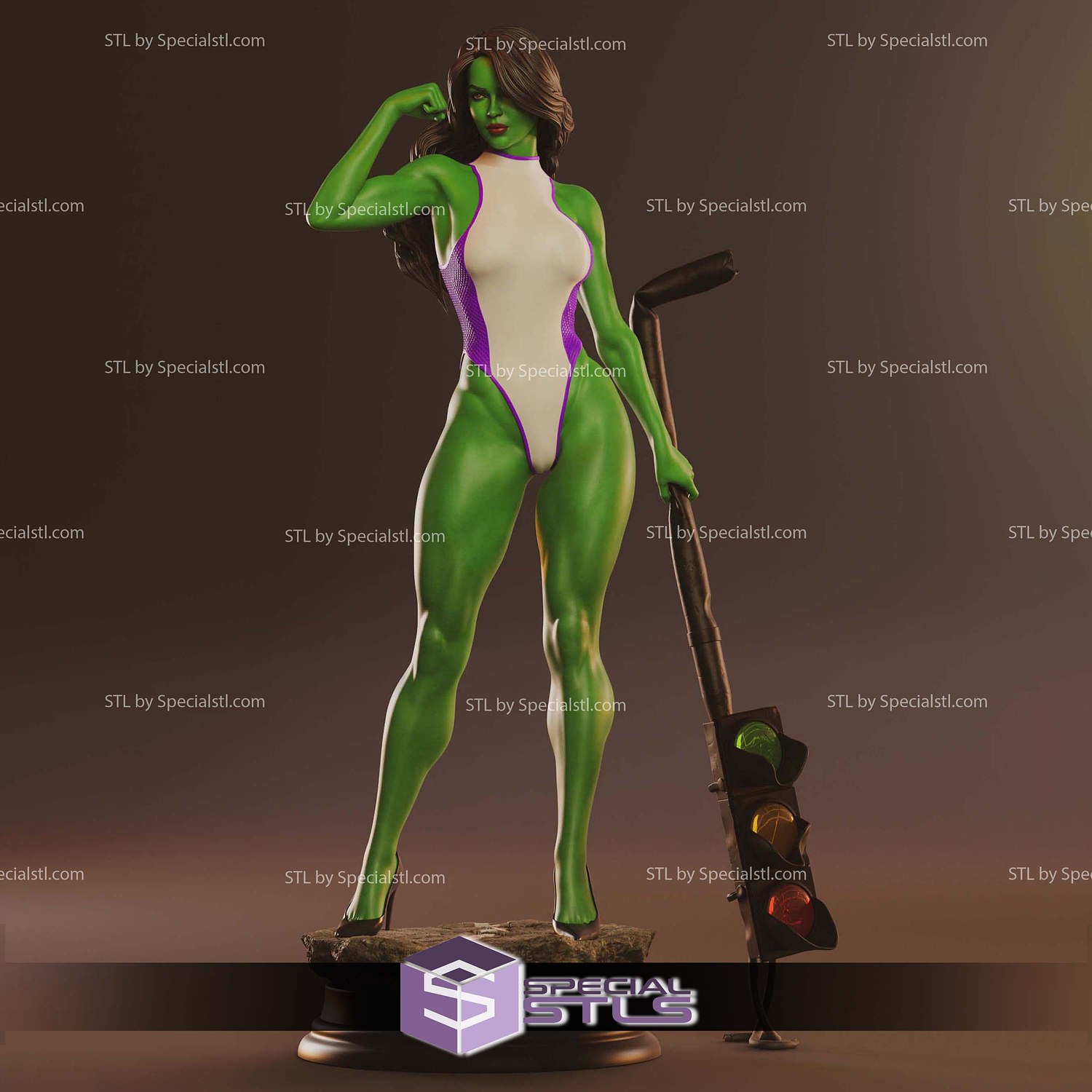 She Hulk Traffic Light 3D Printer Files STL Model — view 7