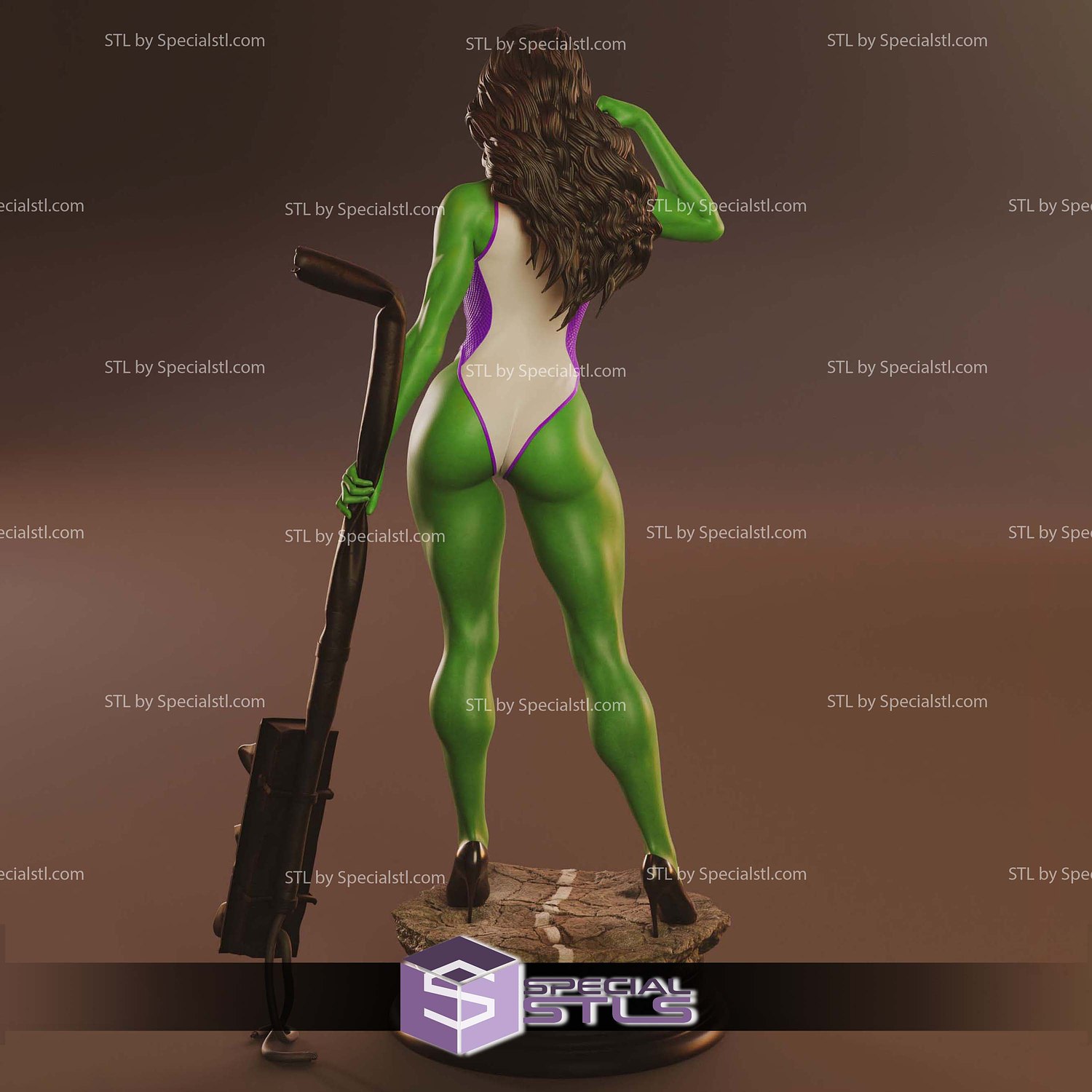 She Hulk Traffic Light 3D Printer Files STL Model — view 8
