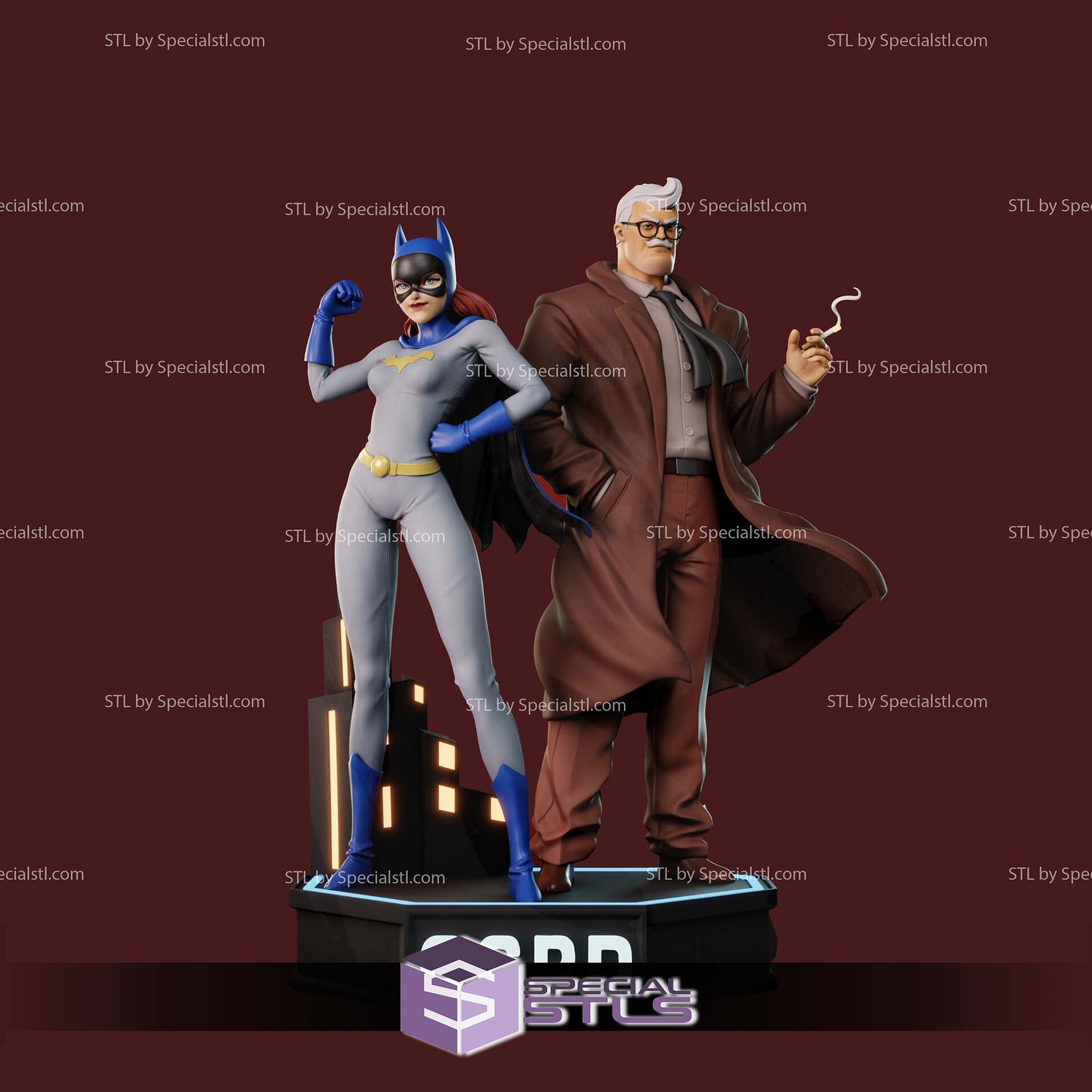 James Gordon Barbara Batgirl Animated Series 3D Printer Files STL Model — view 4