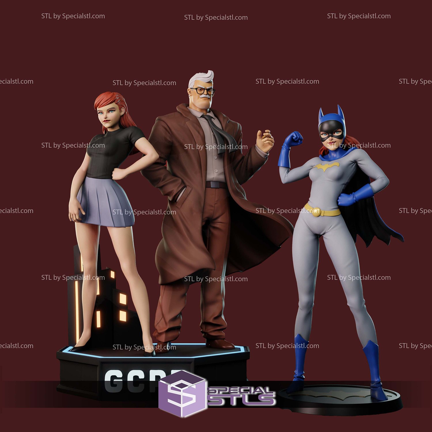 James Gordon Barbara Batgirl Animated Series 3D Printer Files STL Model — view 5
