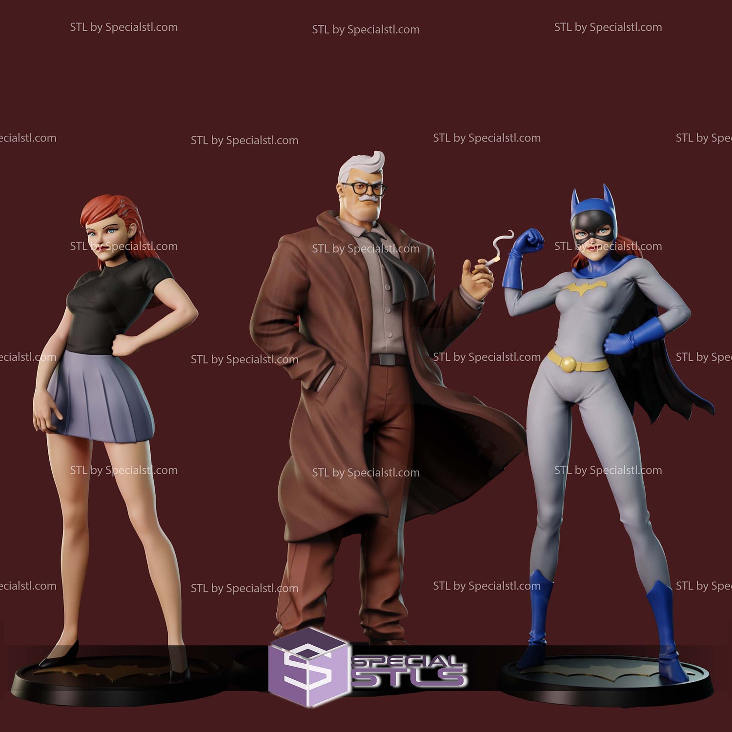 James Gordon Barbara Batgirl Animated Series 3D Printer Files STL Model — view 6