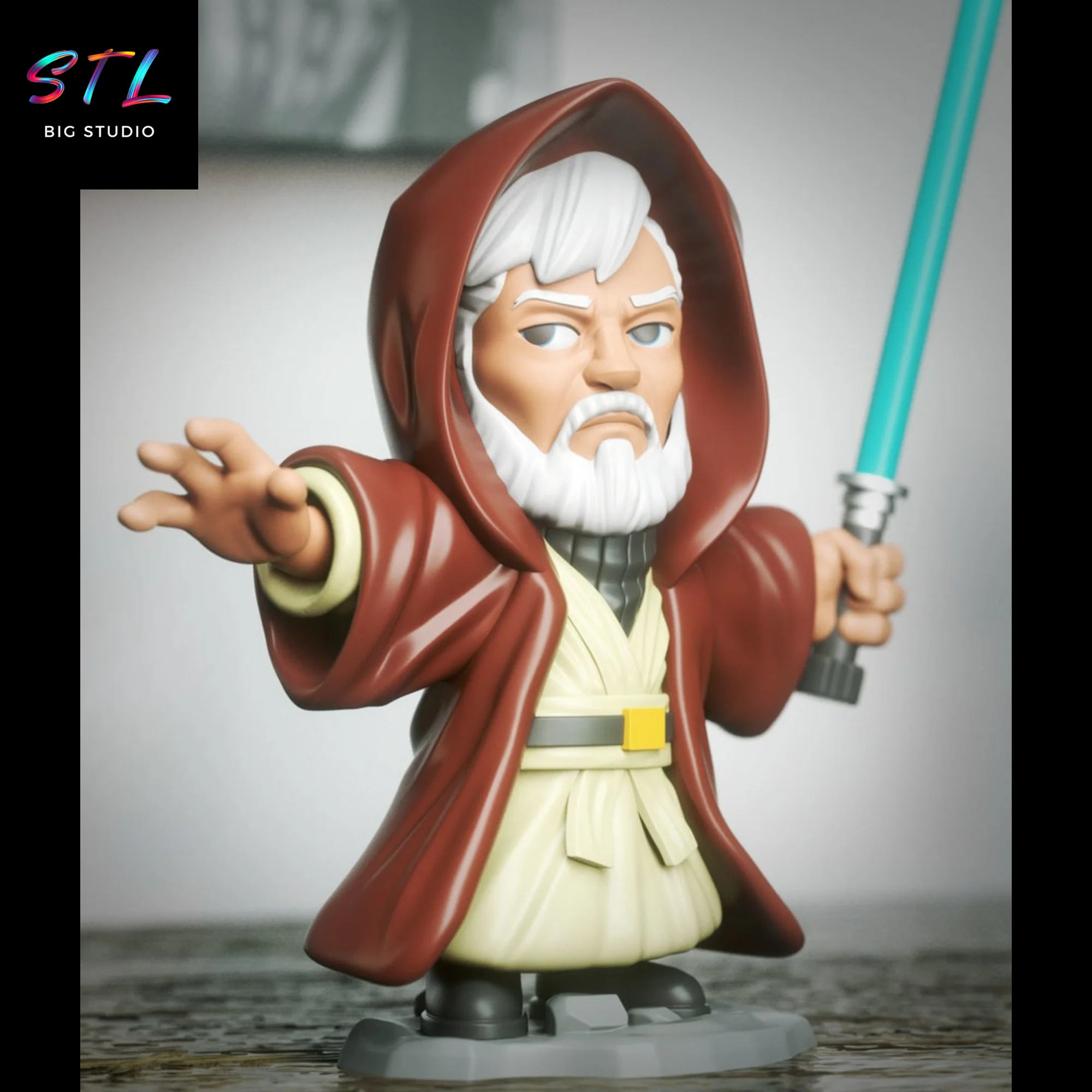 Obi-Wan Kenobi Chibi STL | Star Wars 3D Printable Figure Model