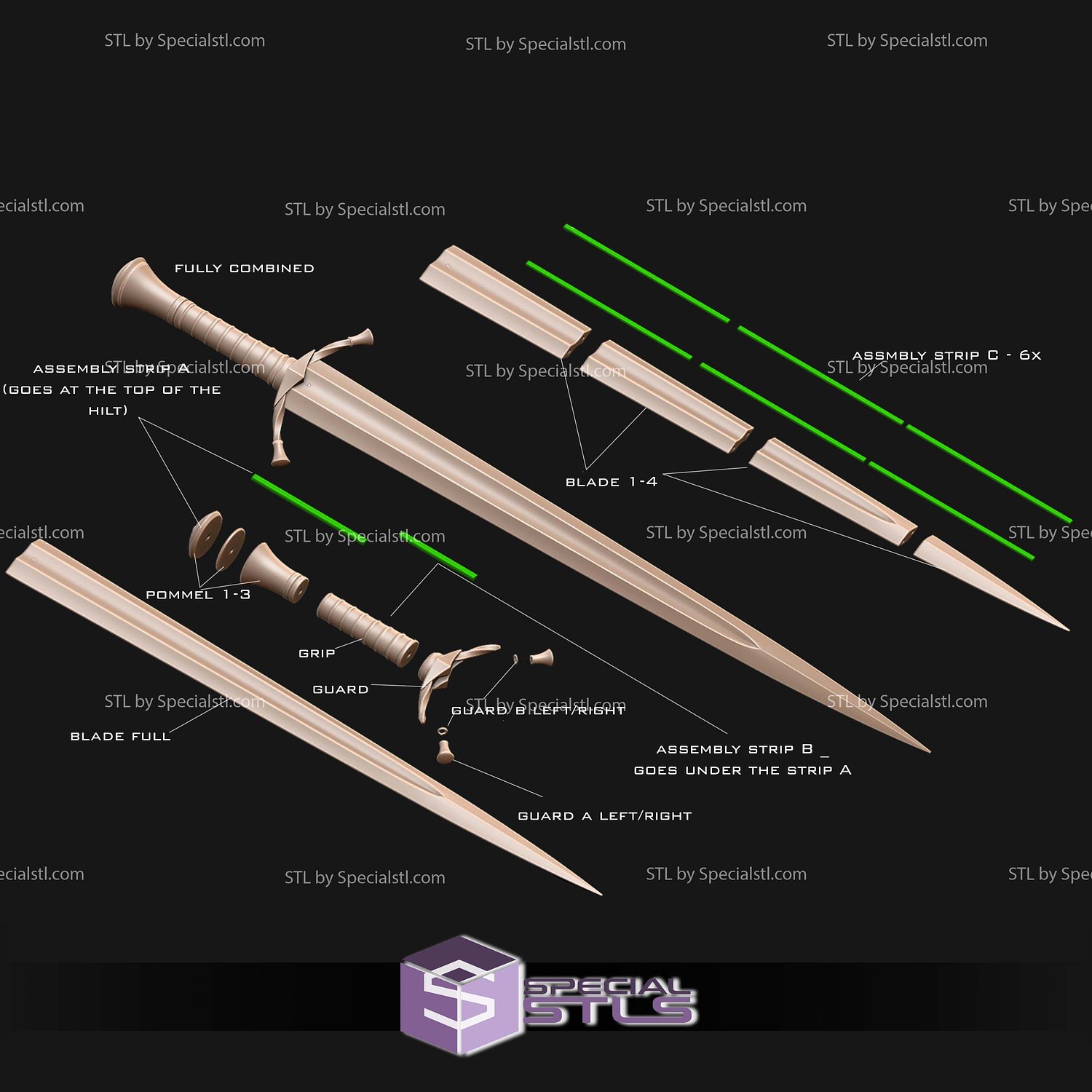 Cosplay STL Files Boromir Sword LOTR 3D Model — view 2