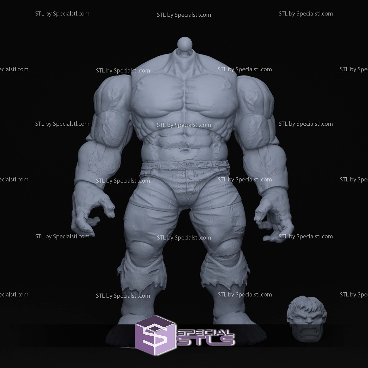 Hulk Marvel Legends Scan STL Files 3D Model — view 2