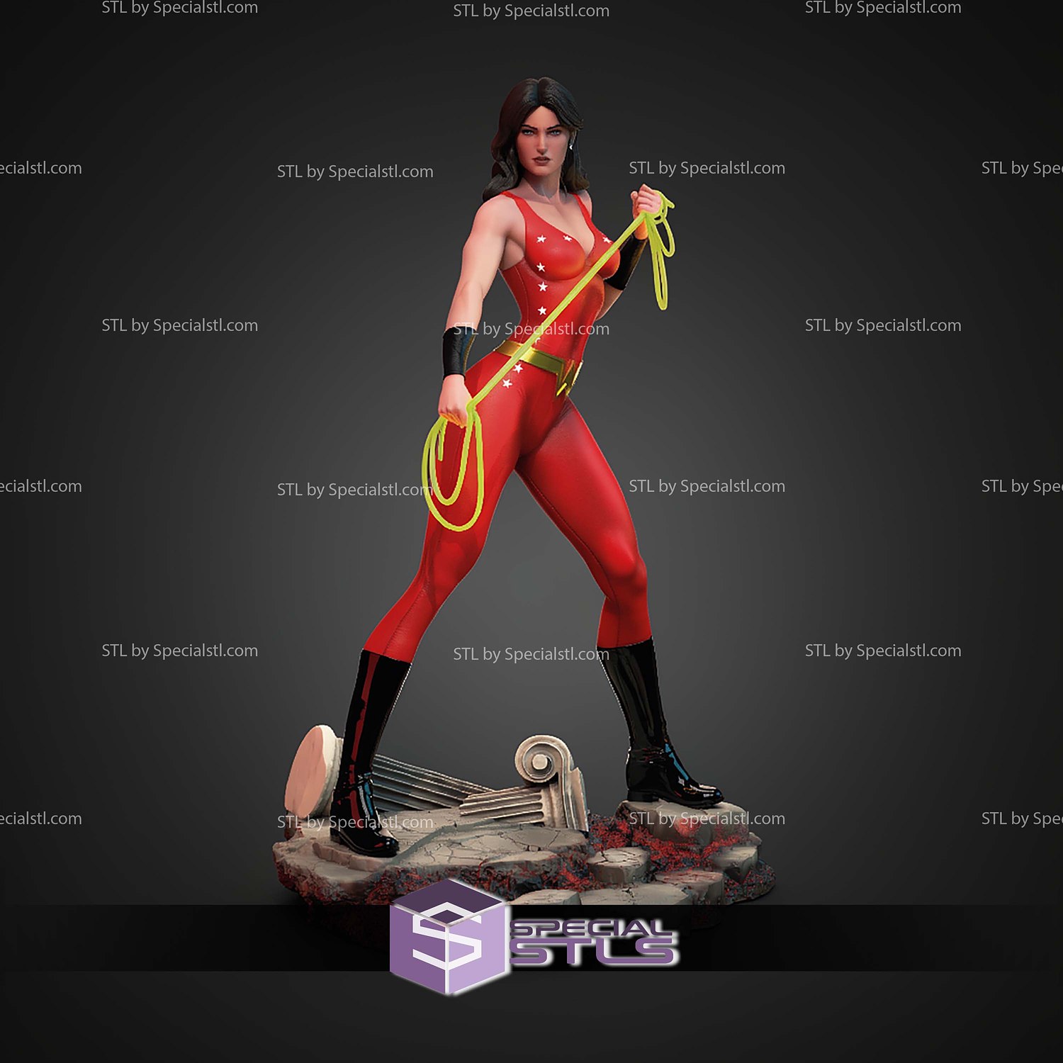 Wonder Girl DC Hero STL Files 3D Model — view 2