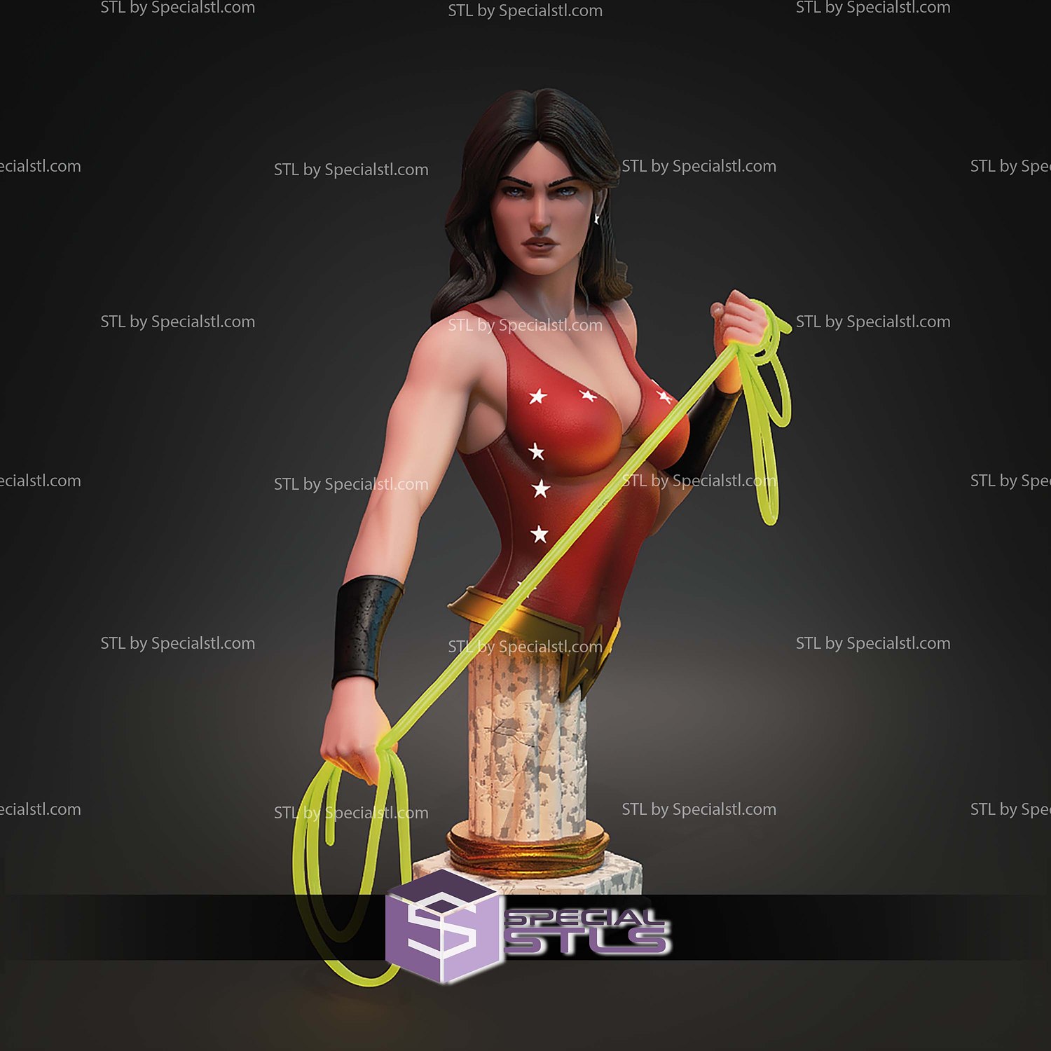 Wonder Girl DC Hero STL Files 3D Model — view 3