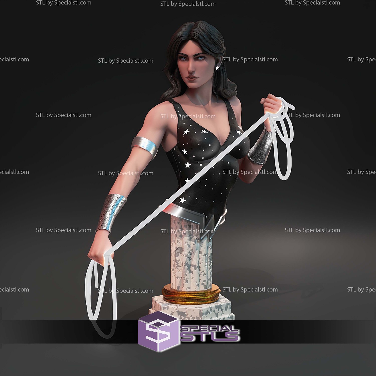 Wonder Girl DC Hero STL Files 3D Model — view 4