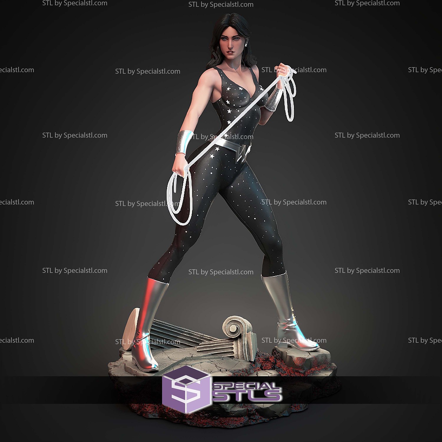 Wonder Girl DC Hero STL Files 3D Model — view 5