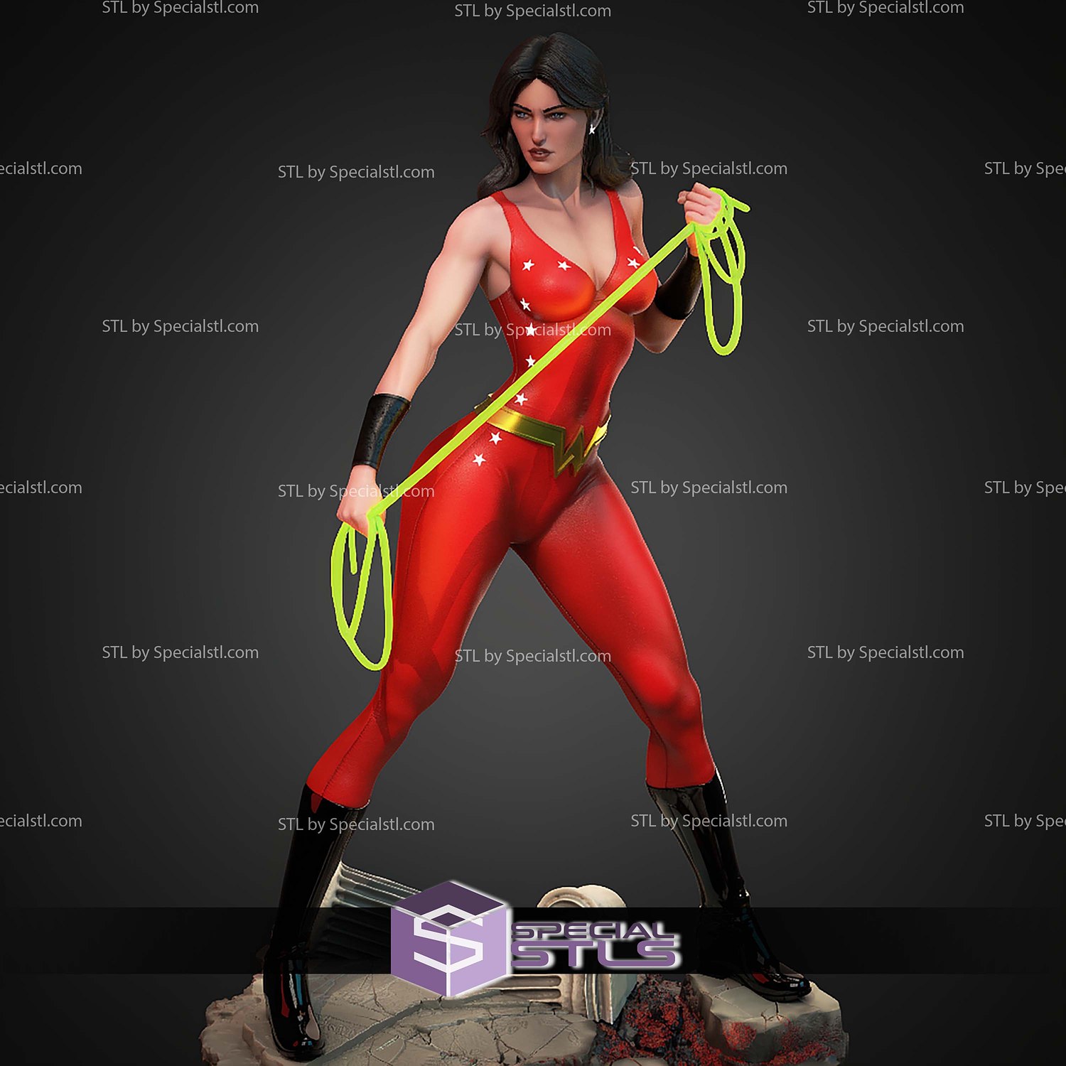 Wonder Girl DC Hero STL Files 3D Model — view 6