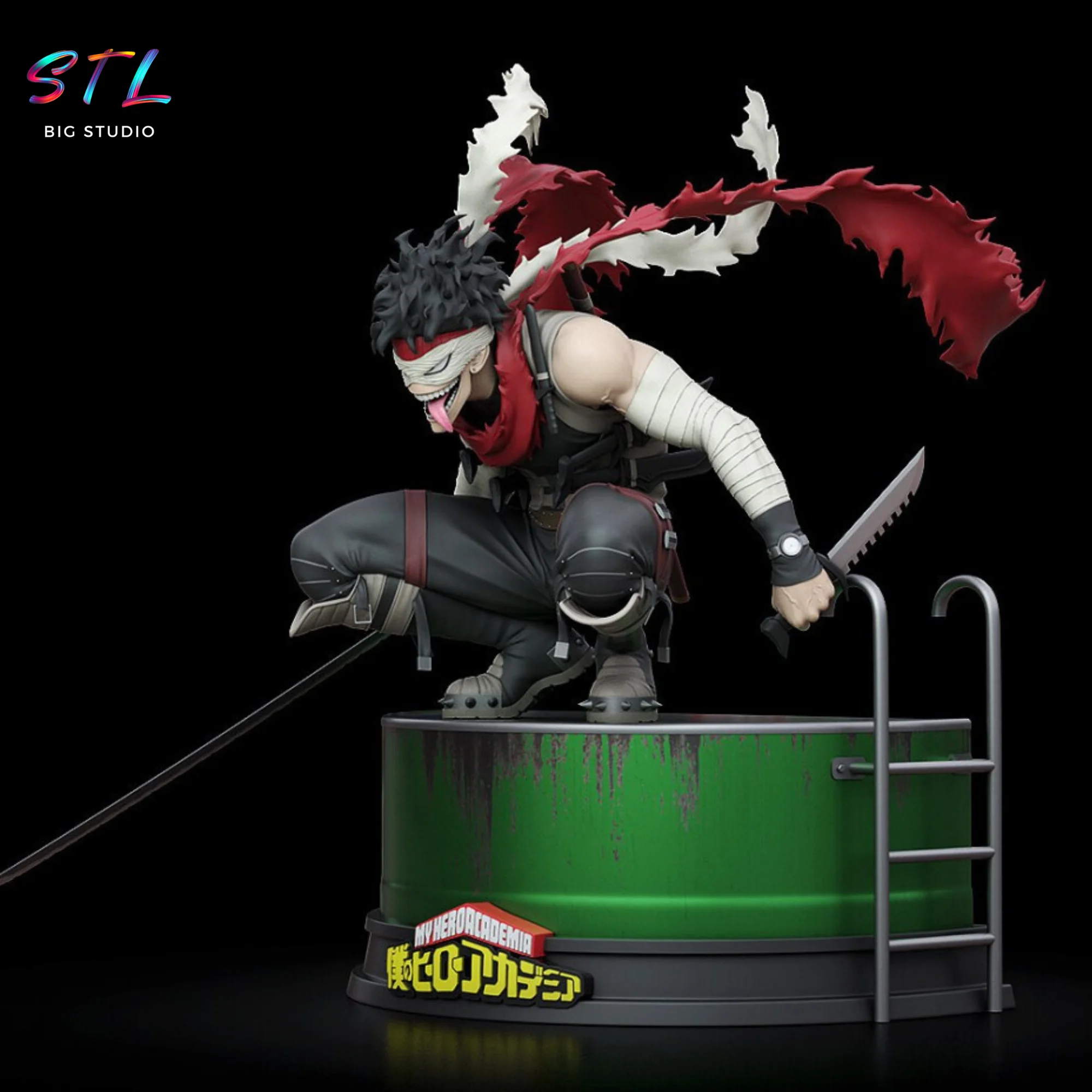 Stain STL (Chizome Akaguro) | My Hero Academia | 3D Printable Figure Model — view 3
