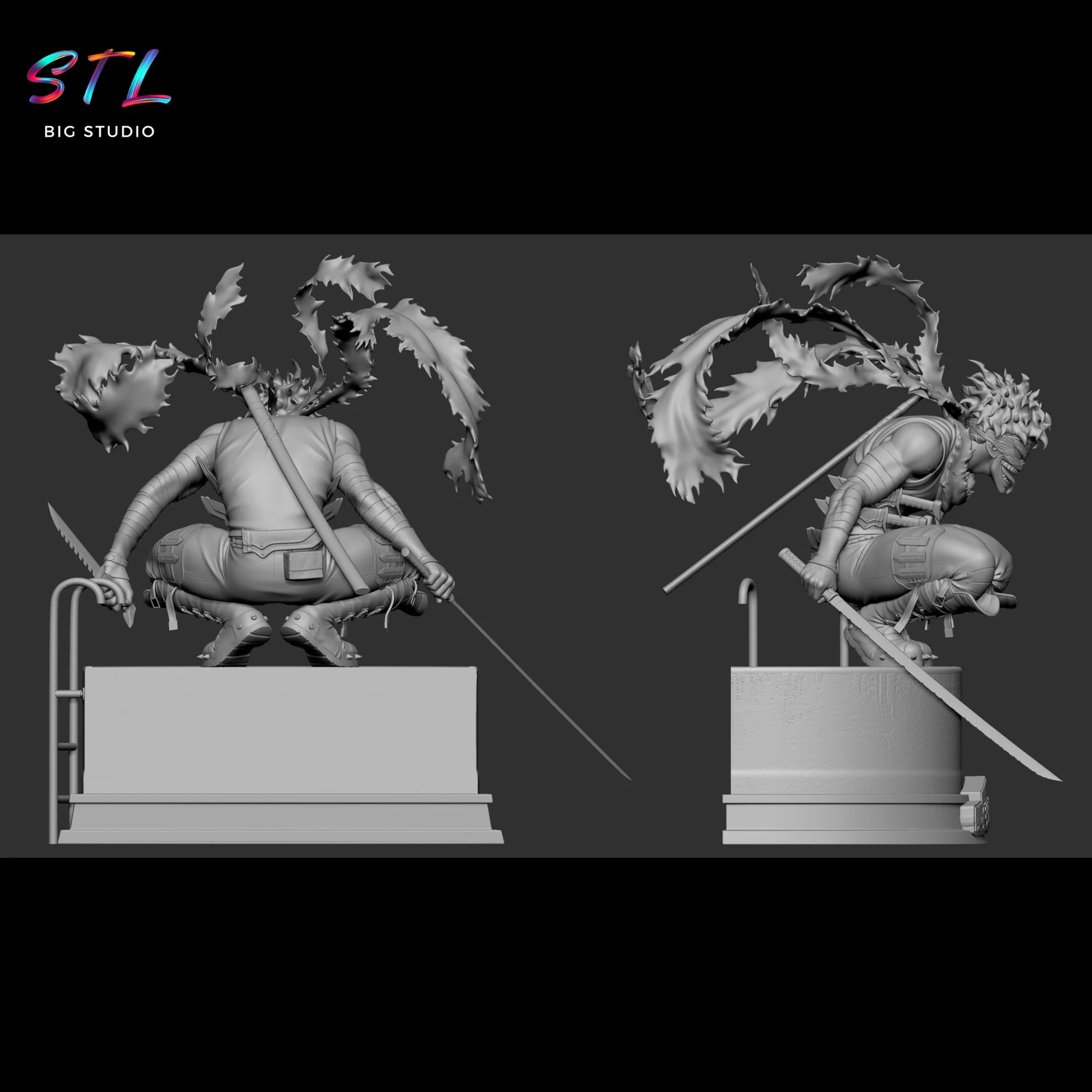 Stain STL (Chizome Akaguro) | My Hero Academia | 3D Printable Figure Model — view 6