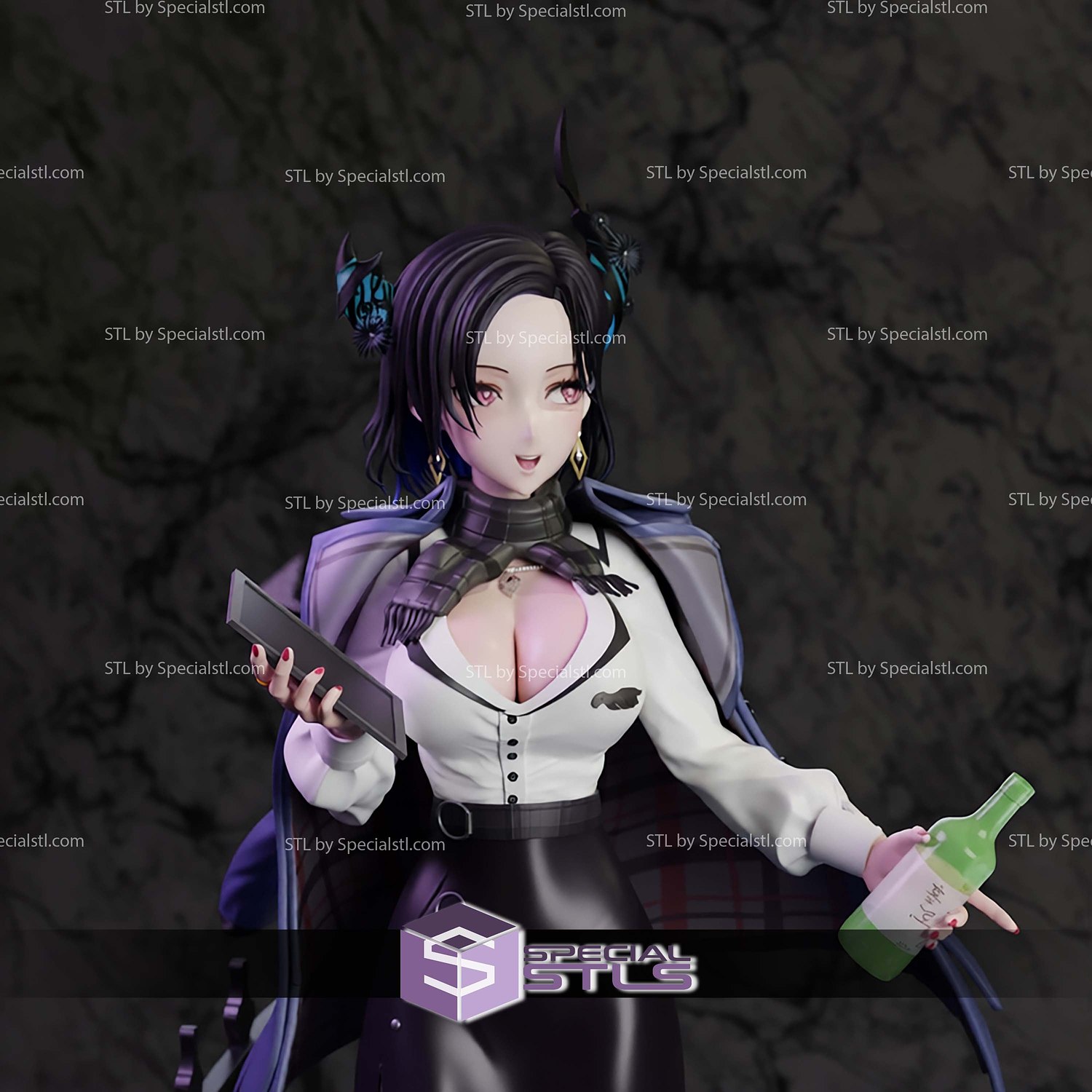 Nerissa Ravencroft Hololive V2 STL Files 3D Model — view 3