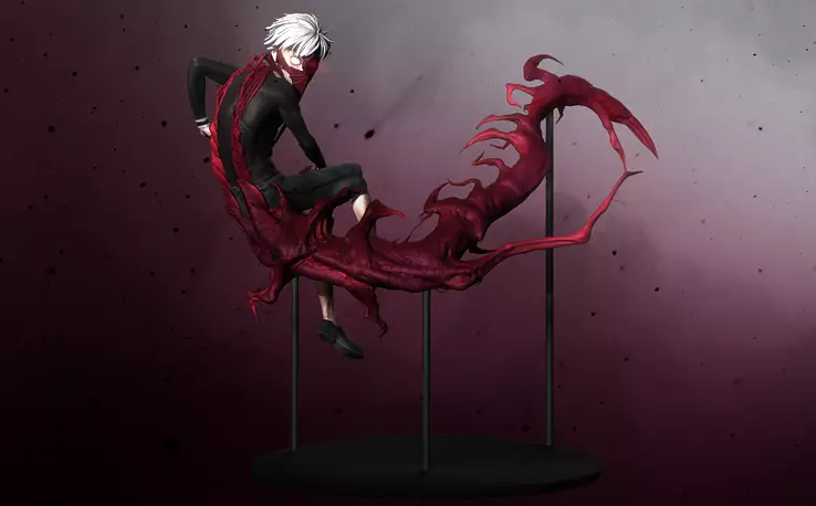 Tokyo Ghoul Centipede Kaneki Statue 3D OBJ Model