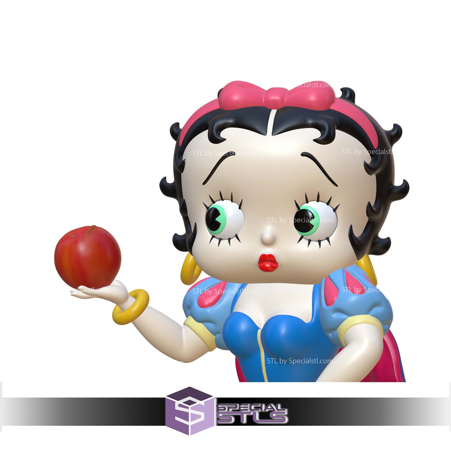 Betty Boop Snow White Sculptures 3D Printing STL Model — view 2