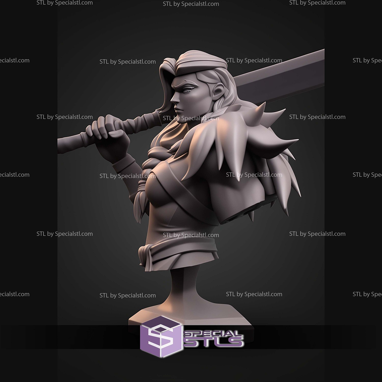 Yasha Nydoorin Bust 110mm STL Files 3D Model — view 3