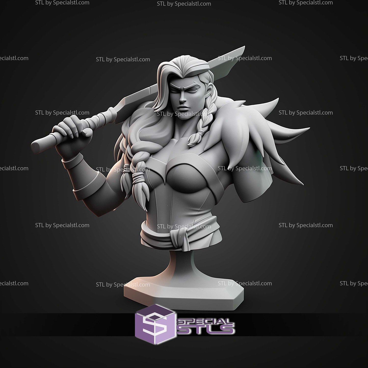 Yasha Nydoorin Bust 110mm STL Files 3D Model — view 6