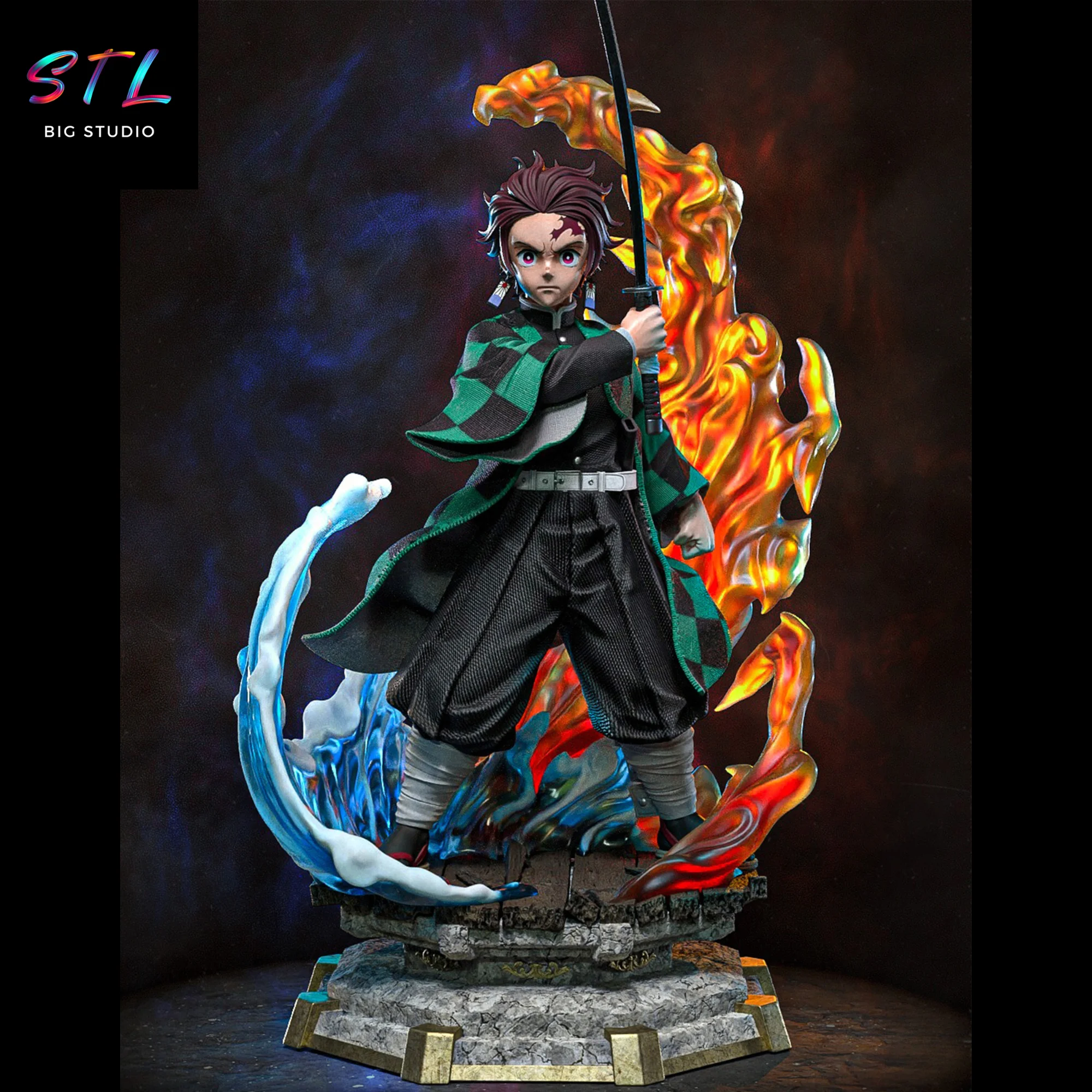 Tanjiro Kamado STL | Demon Slayer | 3D Printable Figure Model