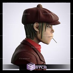 Simple STL Collection 2D Gorillaz Bust 3D Model