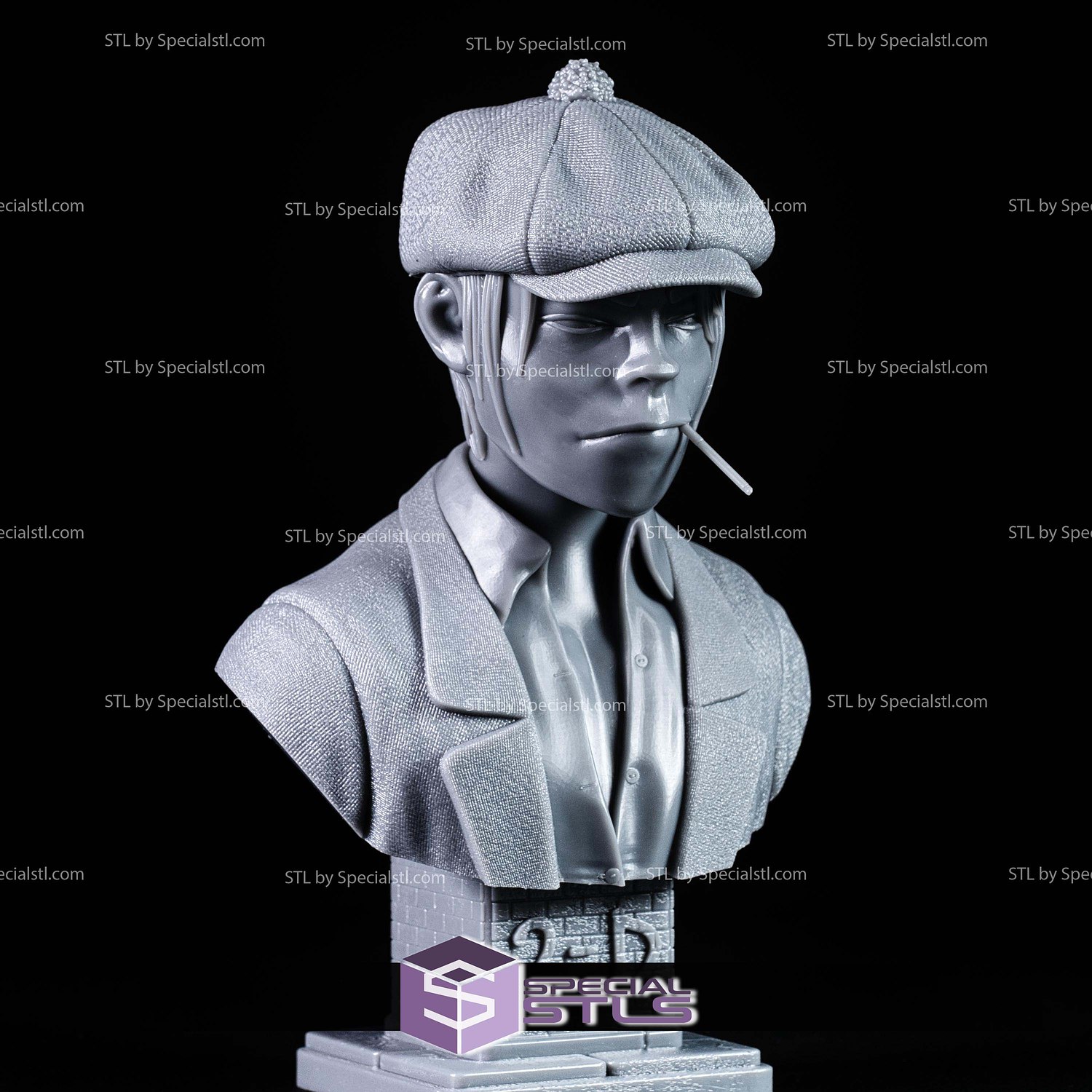 Simple STL Collection 2D Gorillaz Bust 3D Model — view 2