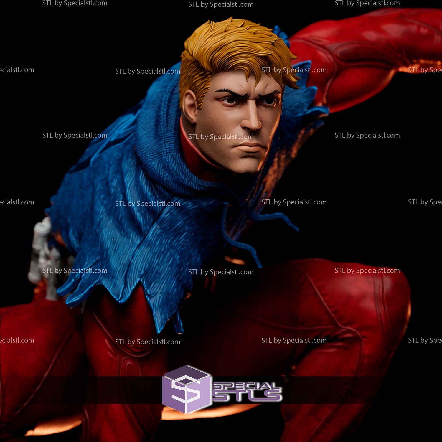 Scarlet Spider Action Pose STL Files 3D Model — view 4