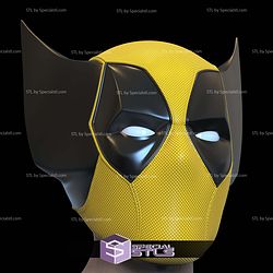 Cosplay STL Files Deadpool 3 Poolverine Helmet Movie Version 3D Model