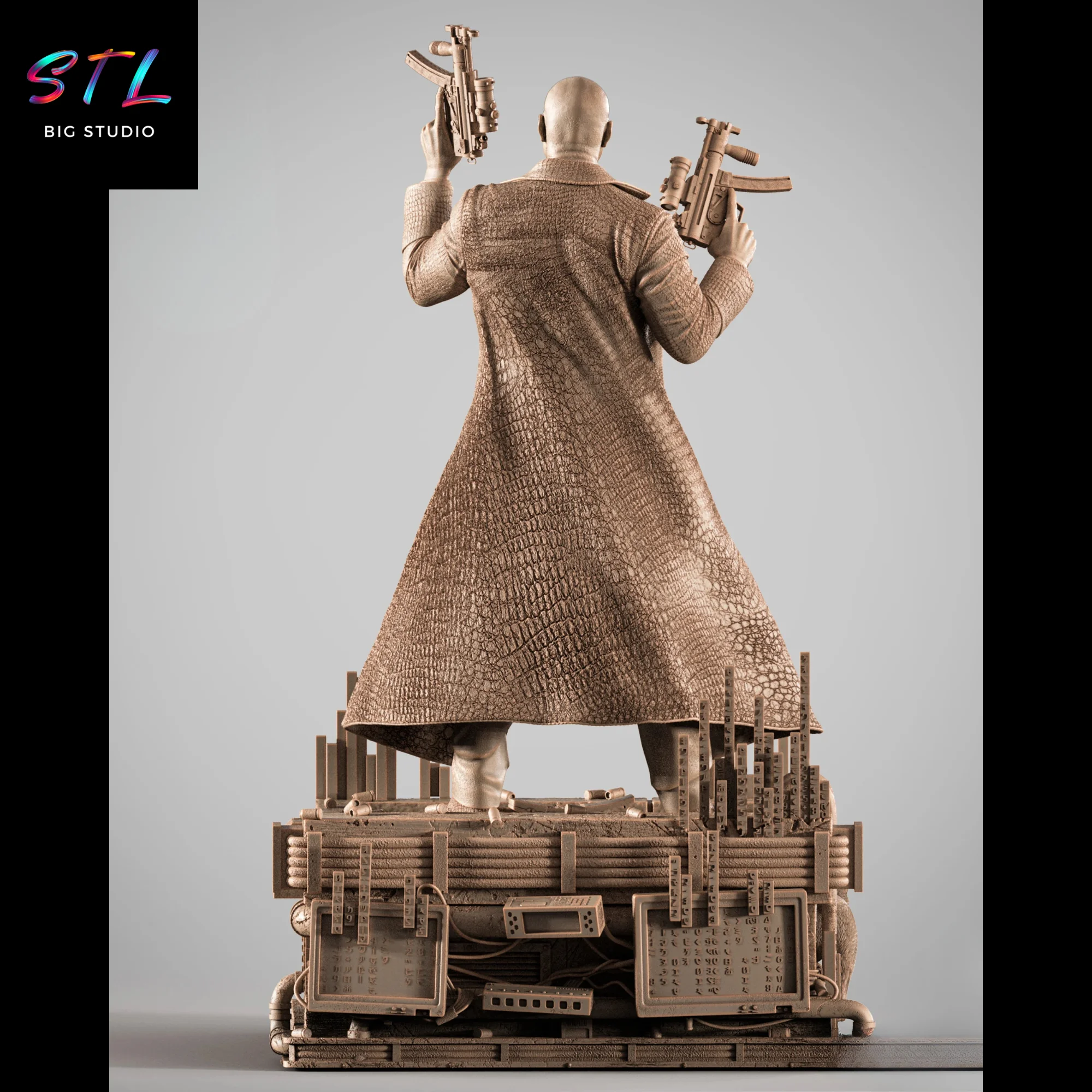 Morpheus STL | The Matrix | 3D Printable Figure Model — view 3